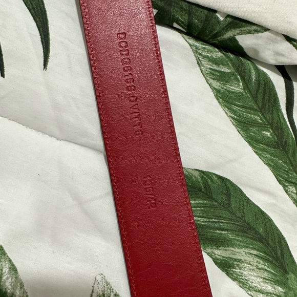 Versace Leather belt in red - Picture 4 of 5